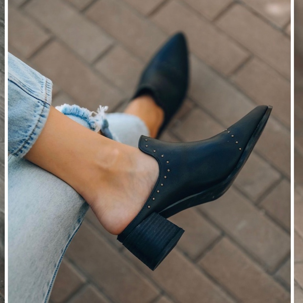 Scandal faux leather heeled mule